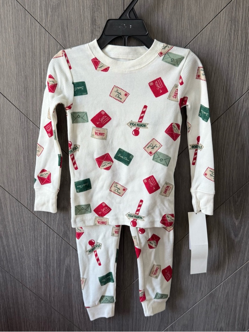 Carter’s Toddler 2 Piece Envelope & Candy Cane Thermal Pajama Set